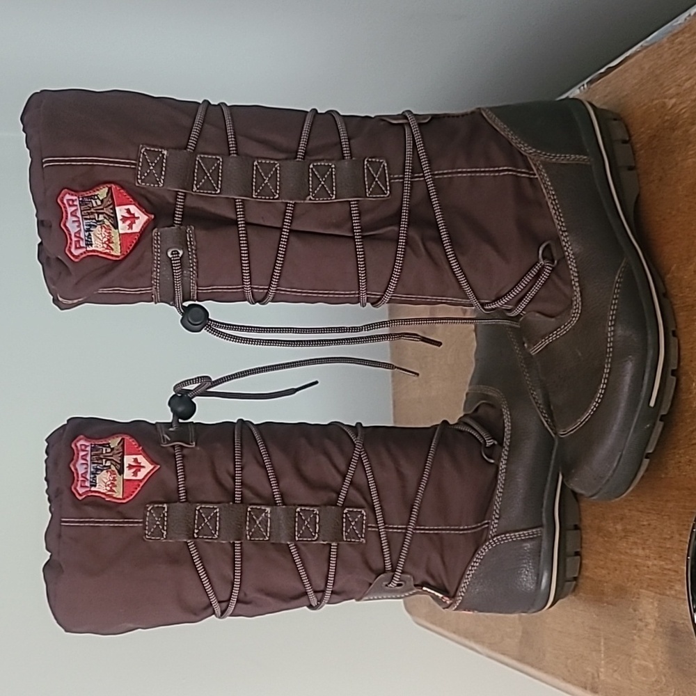 Pajar Dark Brown Lace-Up Winter Boots
